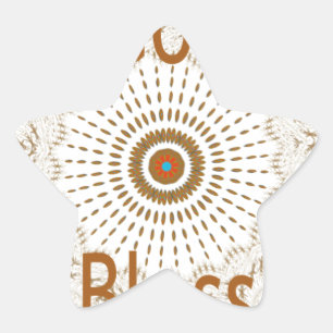 Traditionell afrikansk Motif Design Art-utskrift Stjärnformat Klistermärke