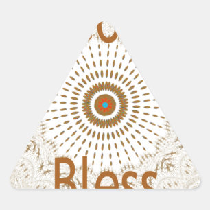 Traditionell afrikansk Motif Design Art-utskrift Triangelformat Klistermärke