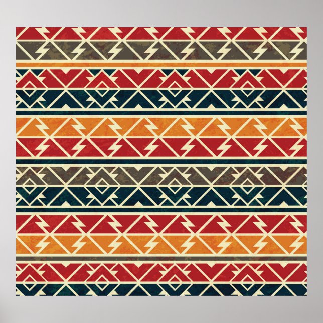 Traditionell afrikansk sjölös Mönster-design Poster (Framsidan)