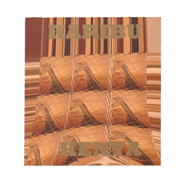 Traditionell afrikansk Spegel: Woven Giraffe Anteckningsblock (Framsida)