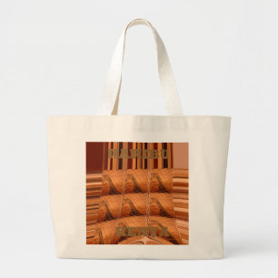 Traditionell afrikansk Spegel: Woven Giraffe Jumbo Tygkasse