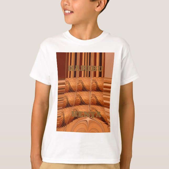 Traditionell afrikansk Spegel: Woven Giraffe T Shirt (Framsida)
