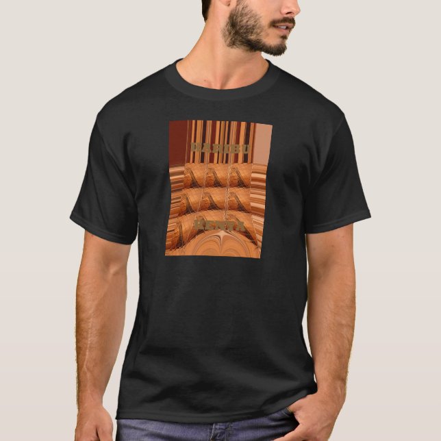 Traditionell afrikansk Spegel: Woven Giraffe Tee Shirt (Framsida)