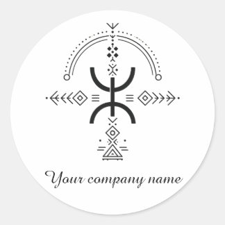 Traditionell Amazigh-tatueringssymbol Runt Klistermärke