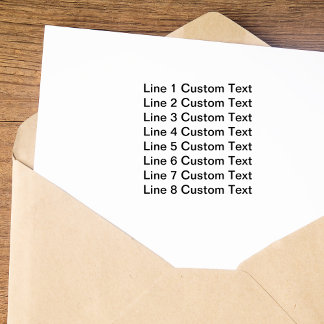 Traditionell anpassad affär 8 rader med serif-text självfärgande stämpel