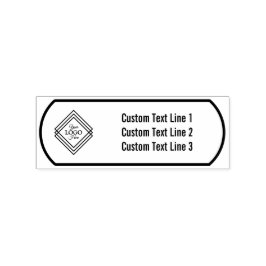 Traditionell anpassad företagsinformation i 3 rade stämpel