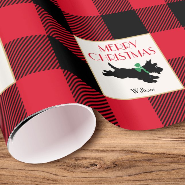 Traditionell Anpassningsbar av skotsk jultid, röd  Presentpapper (Skapare uppladdad)