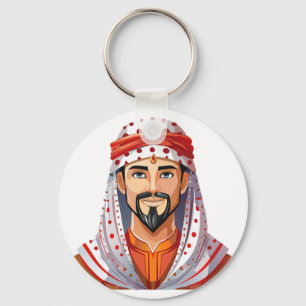 Traditionell arabisk eller muslimsk hatt nyckelring
