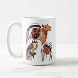 Traditionell arabisk falkjakt kaffemugg