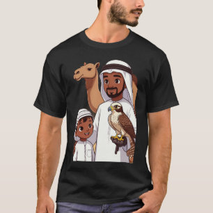 Traditionell arabisk falkjakt t shirt