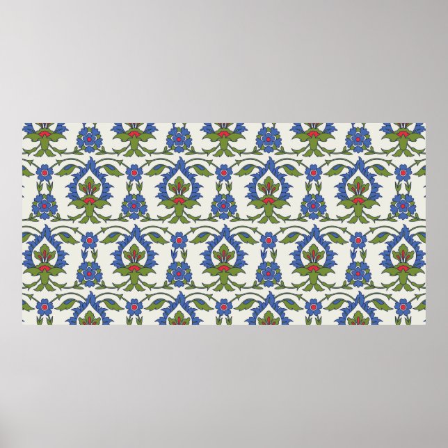 Traditionell arabisk sömlös ornament. Turkiska, Iz Poster (Framsidan)
