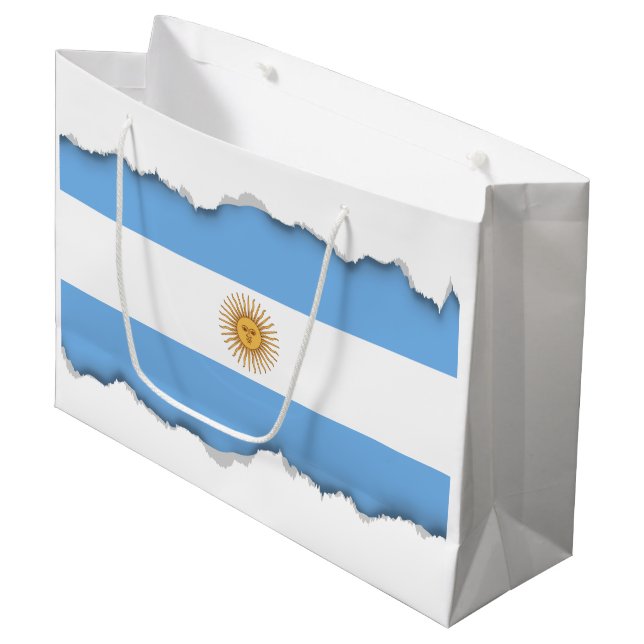 Traditionell Argentina flagga (Framsidan Vinklad)