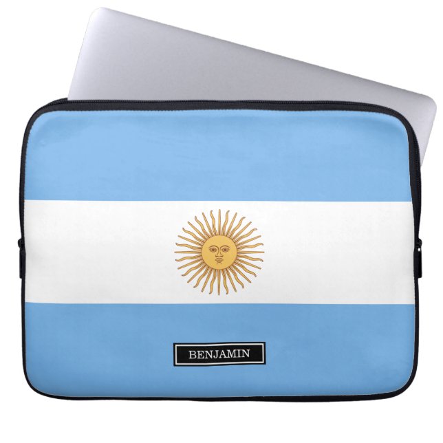 Traditionell Argentina-Flagga Laptop Fodral (Framsidan)