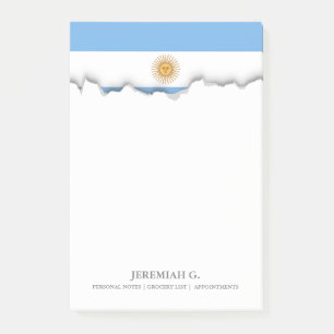Traditionell Argentina flagga Post-it Block