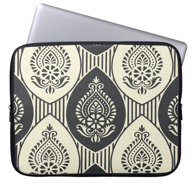 Traditionell asiatisk damm, sömlös mönster laptop fodral (Framsidan)