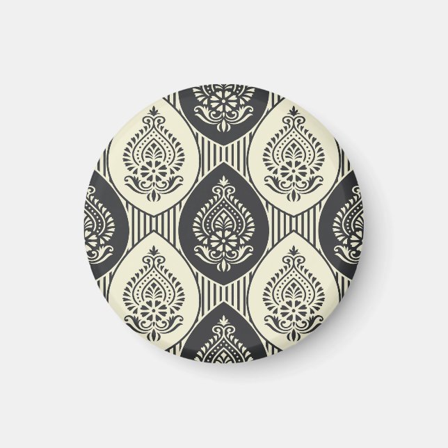 Traditionell asiatisk damm, sömlös mönster magnet (Framsidan)