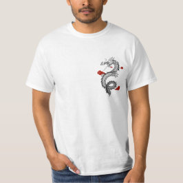 Traditionell asiatisk mytologisk drake & röda moln t shirt