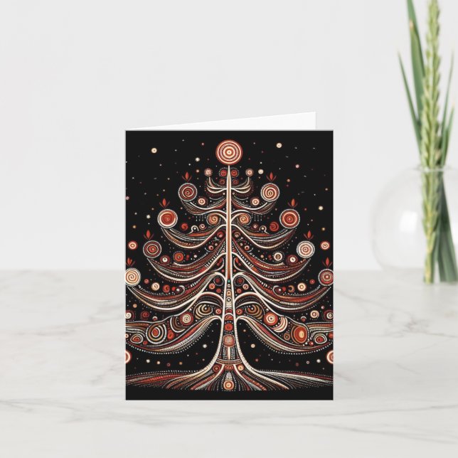 Traditionell australisk konstjul kort (Framsida)
