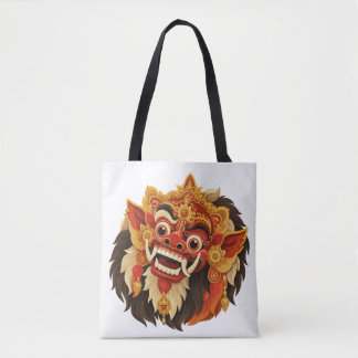 Traditionell balinesisk Barong-mask som represente Tygkasse