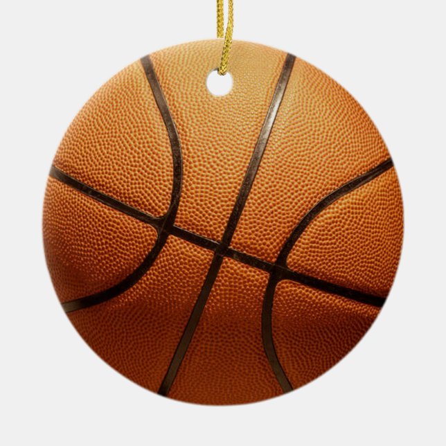 Traditionell basket med stor Orange. Julgransprydnad Keramik (Framsidan)