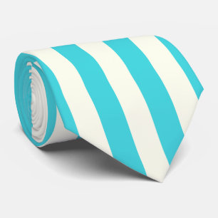Traditionell Beige och Light Blue Rand Mönster Slips