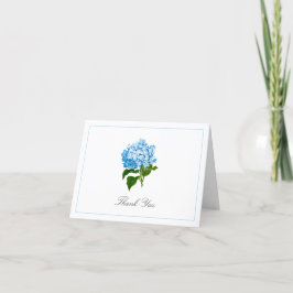 Traditionell blå Hydrangea Bloom Tack Kort