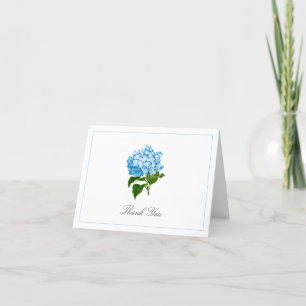 Traditionell blå Hydrangea Bloom Tack Kort