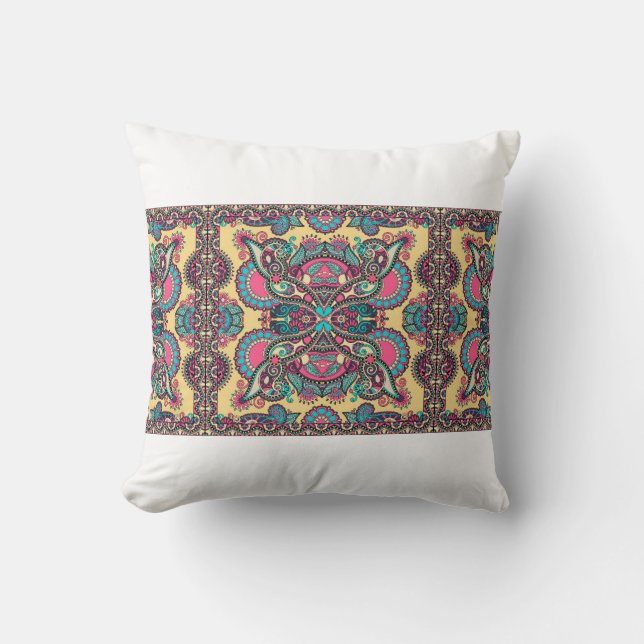 Traditionell blommigt paisley bandanna. Unga Kudde (Framsida)