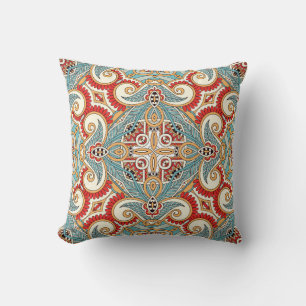 Traditionell blommigt paisley bandanna. Unga Kudde