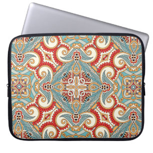 Traditionell blommigt paisley bandanna. Unga Laptop Fodral