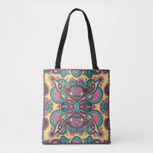 Traditionell blommigt paisley bandanna. Unga Tygkasse
