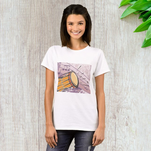 Traditionell Bongo-Trumma Med Noter T Shirt (Skapare uppladdad)