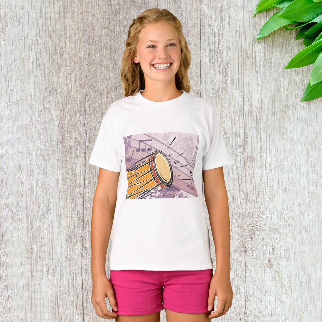 Traditionell Bongo-Trumma Med Noter T Shirt (Skapare uppladdad)