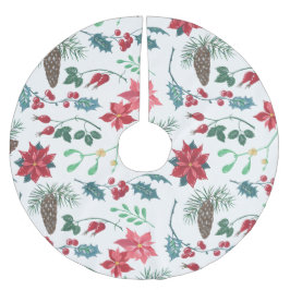 Traditionell botanisk jul julgransmatta borstad polyester