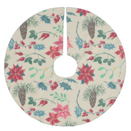 Traditionell botanisk jul julgransmatta borstad polyester