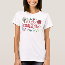 Traditionell botanisk jul (vit) tee shirt