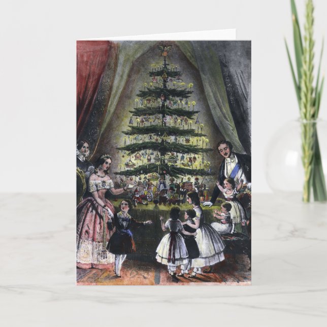 Traditionell brittisk julgran (Kungliga familjen) Kort (Framsida)