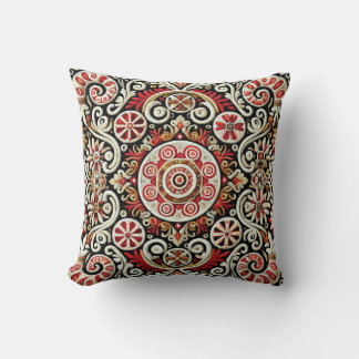 Traditionell broderier - utformning av geometrisk  kudde