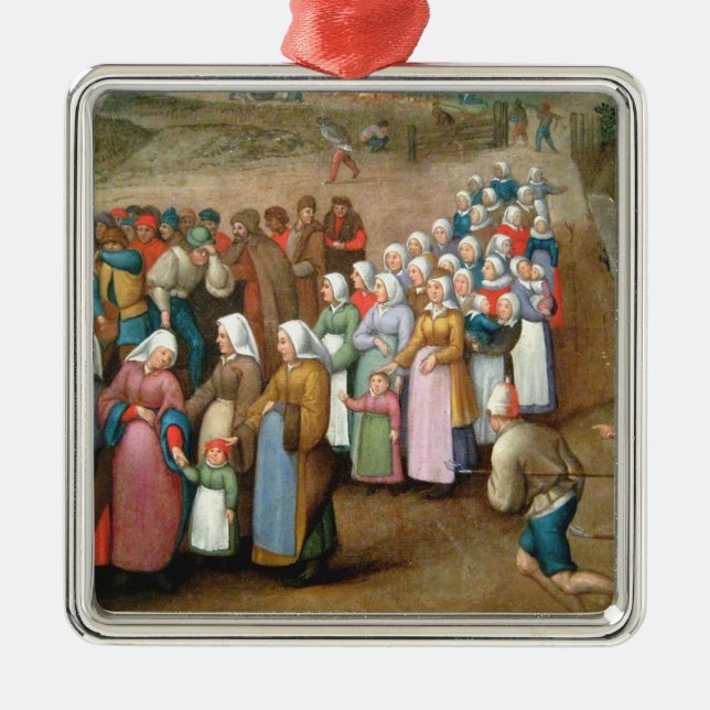 Traditionell Bröllop-upphandling (Vintage Art) Julgransprydnad Metall (Framsidan)