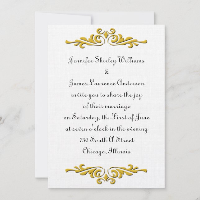 Traditionell bröllopsinbjudan inbjudningar (Framsida)