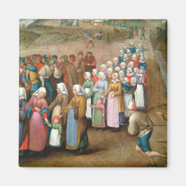 Traditionell bröllopsprocession (Vintagekonst) Magnet