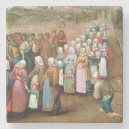 Traditionell bröllopsprocession (vintagekonst) stenunderlägg