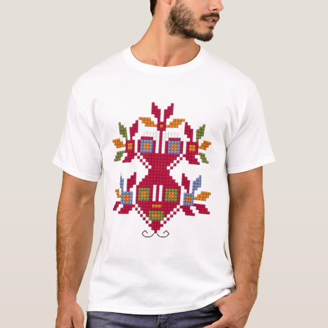 Traditionell bulgarisk motif t shirt (Framsida)