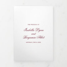 Traditionell burgundisk formell elegant bröllop