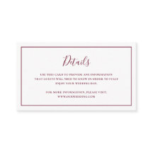 Traditionell Burgundy Elegant bröllop