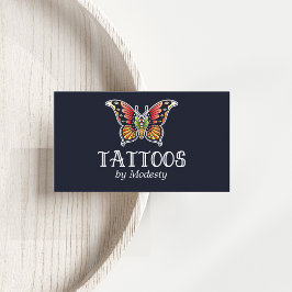 Traditionell Butterfly TattoArtist Visitkort