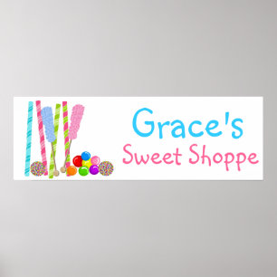 Traditionell Candy Shoppe Banner Poster
