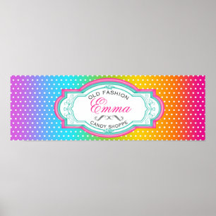 Traditionell Candy Shoppe Banner Poster