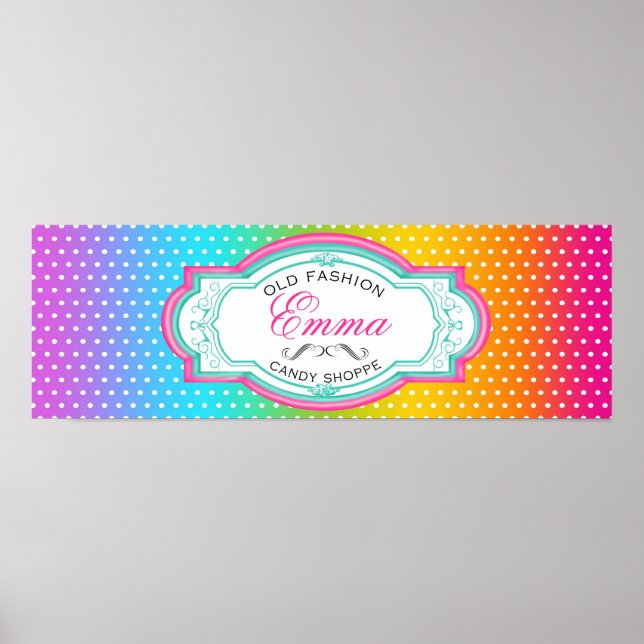 Traditionell Candy Shoppe Banner Poster (Framsidan)