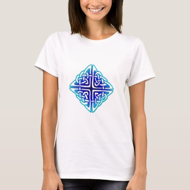 Traditionell Celtic diamantfnurra Tee (Framsida)
